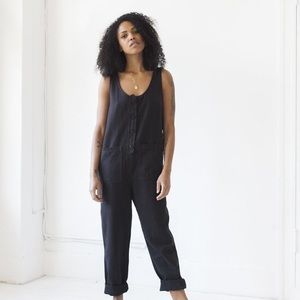 JUNGMAVEN - BUTTON FRONT JUMPER IN BLACK xs